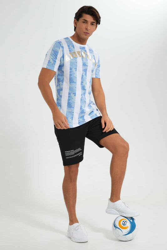Redtag-Argentina-Football-World-Cup-Tee-Category:T-Shirts,-Colour:Blue,-Deals:New-In,-Filter:Men's-Clothing,-Men-T-Shirts,-New-In-Men-APL,-Non-Sale,-Section:Men,-W22B-Men's-