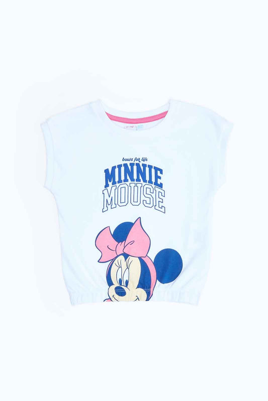 Redtag-Girls-White-Mini-Mouse-Print-Top-Category:T-Shirts,-Colour:White,-Deals:2-FOR-49,-Deals:New-In,-Filter:Infant-Girls-(3-to-24-Mths),-ING-T-Shirts,-MQN,-New-In-ING-APL,-Non-Sale,-S23B,-Section:Girls-(0-to-14Yrs),-TBL-Infant-Girls-3 to 24 Months