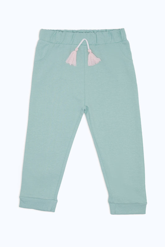 Redtag-Girls-Sage-Solid-Active-Track-Pant-Category:Joggers,-Colour:Green,-Deals:New-In,-Filter:Infant-Girls-(3-to-24-Mths),-H1:KWR,-H2:ING,-H3:SPW,-H4:ATP,-ING-Joggers,-New-In-ING-APL,-Non-Sale,-S23C,-Season:S23C,-Section:Girls-(0-to-14Yrs)-Infant-Girls-3 to 24 Months