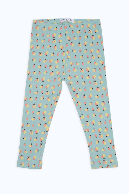 Redtag-Girls-Sage-Fruit-Aop-Legging-Category:Leggings,-Colour:Green,-Deals:New-In,-Filter:Infant-Girls-(3-to-24-Mths),-H1:KWR,-H2:ING,-H3:TRS,-H4:LEG,-ING-Leggings,-New-In-ING-APL,-Non-Sale,-S23C,-Season:S23C,-Section:Girls-(0-to-14Yrs)-Infant-Girls-3 to 24 Months
